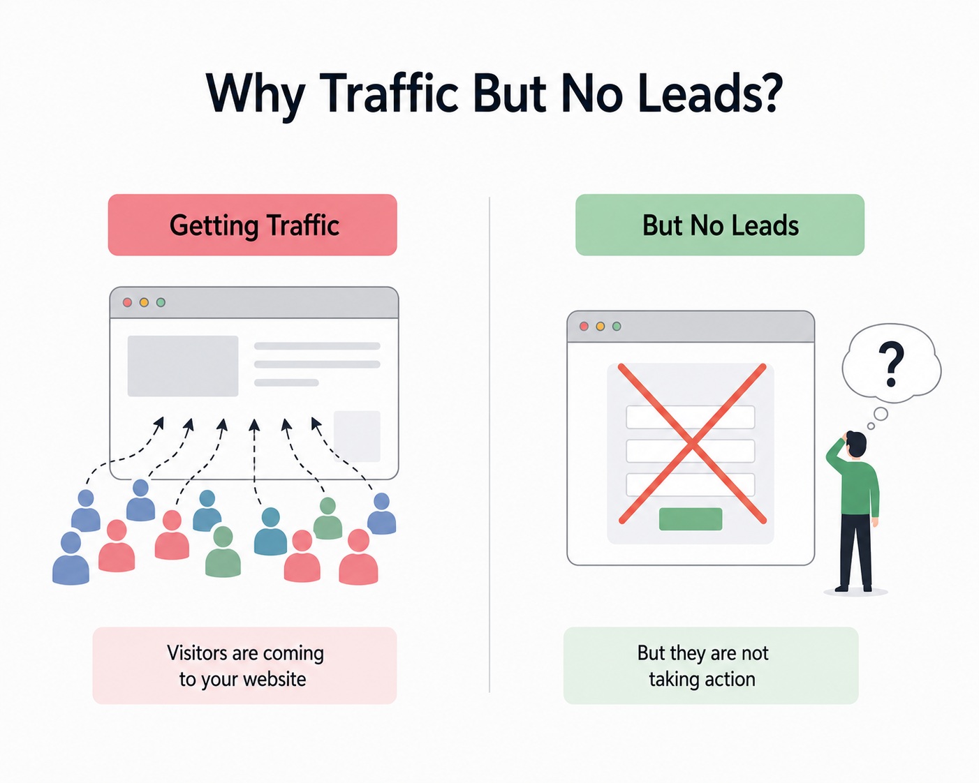 Why Is My Website Getting Traffic but No Leads?