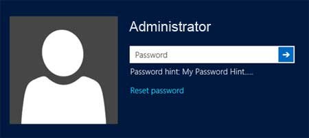 cant get past admin. password.